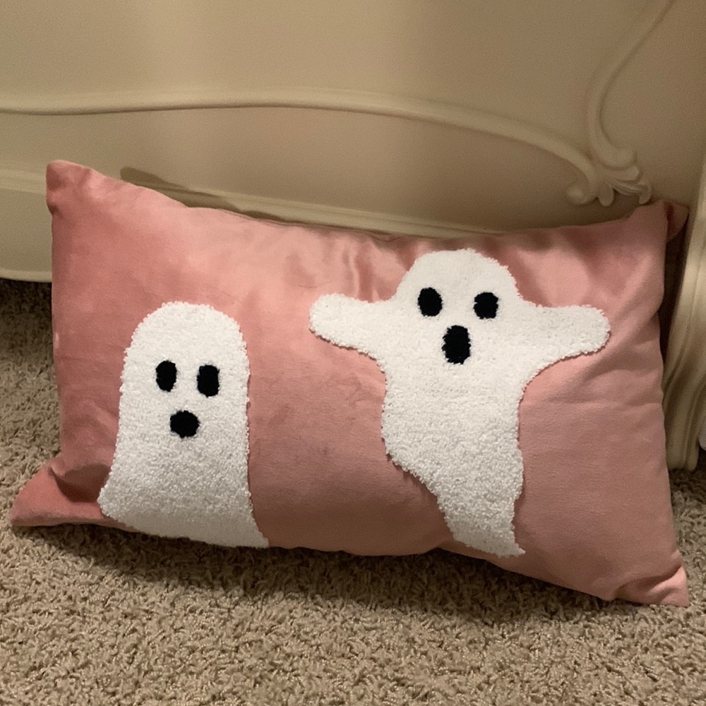 Pink spooky pillow COVER